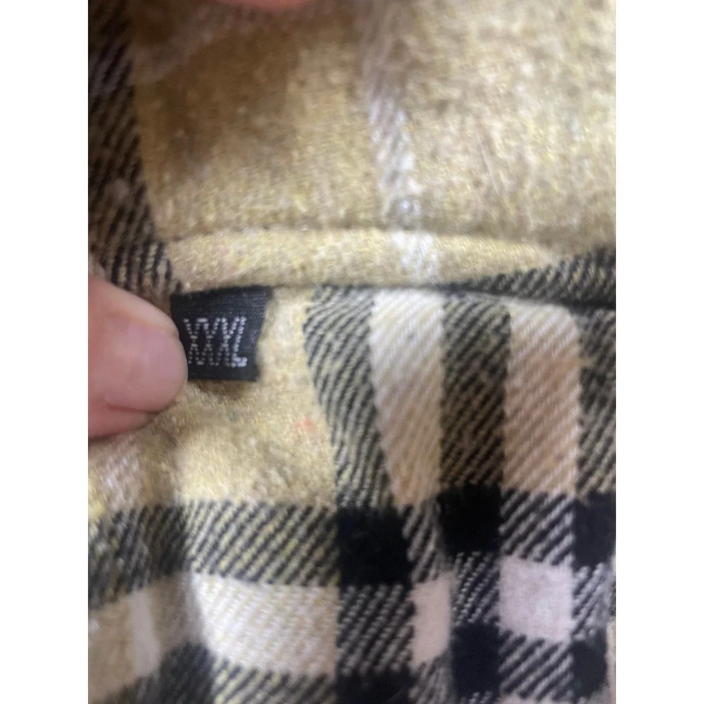 Kuoser Reversible Dog Vest Quilted Plaid Pet Coat Tan Yellow XXL